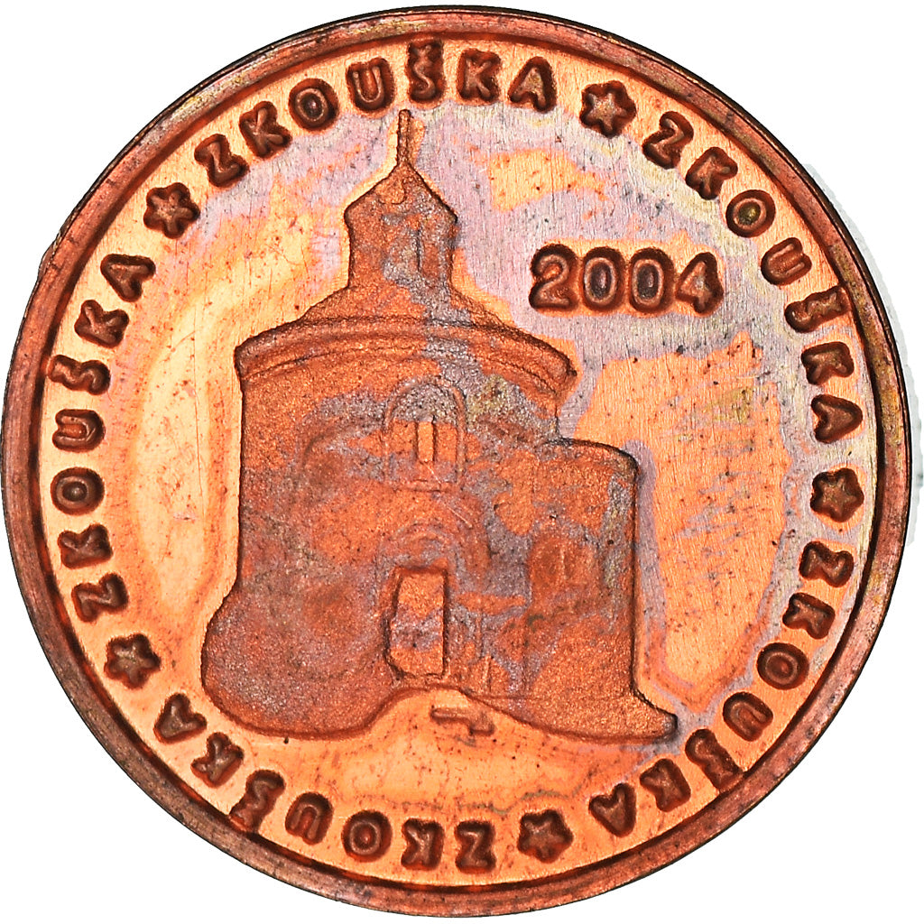 Czech Republic, Fantasy euro patterns, Euro Cent, 2004, Proof, MS(65-70), Copper