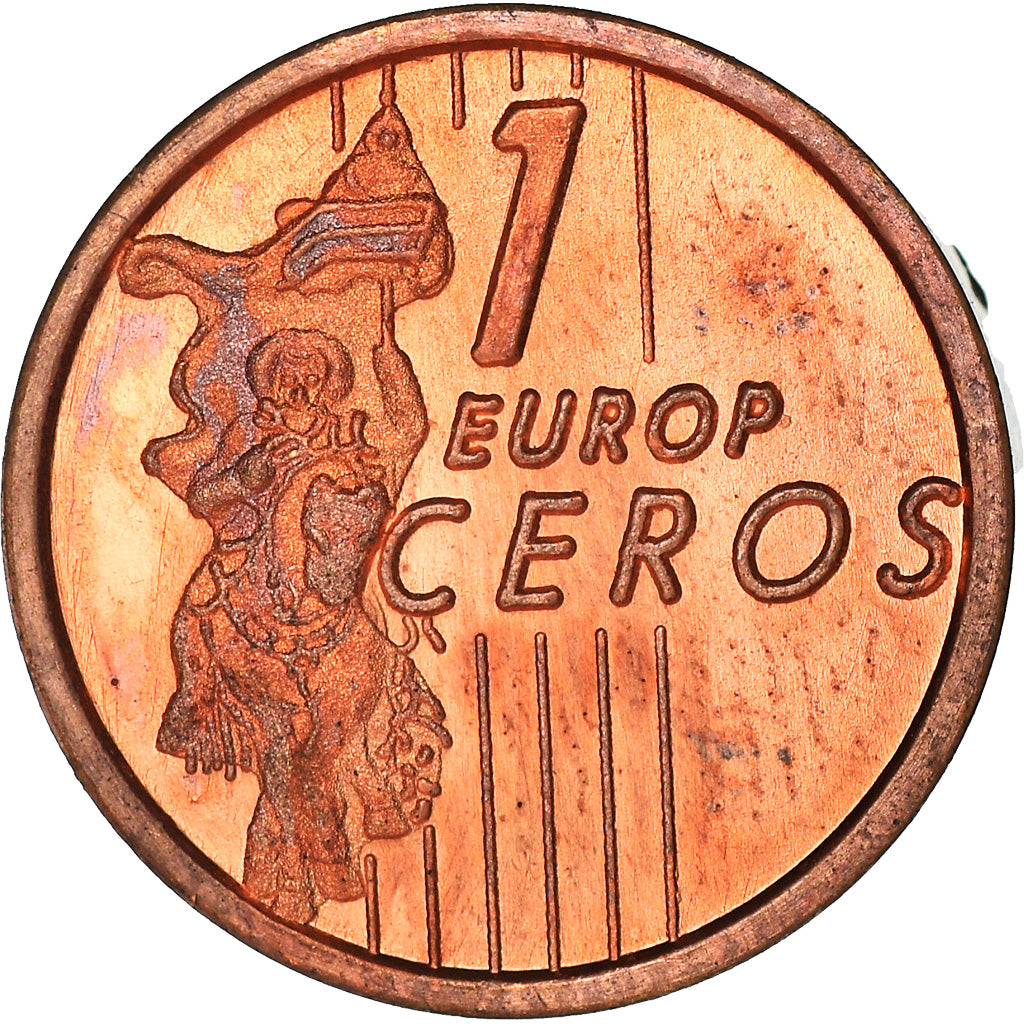 Czech Republic, Fantasy euro patterns, Euro Cent, 2004, Proof, MS(65-70), Copper