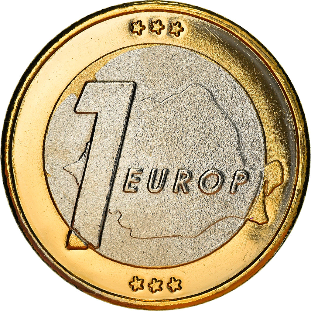 Romania, Fantasy euro patterns, 1 Euro, 2004, Proof, MS(65-70), Bi-Metallic