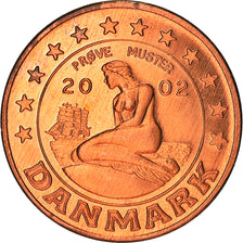 Dinamarca, Fantasy euro patterns, 5 Euro Cent, 2002, Proof, FDC, Cobre chapado