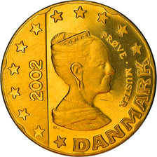 Denmark, Fantasy euro patterns, 20 Euro Cent, 2002, Proof, MS(65-70), Brass