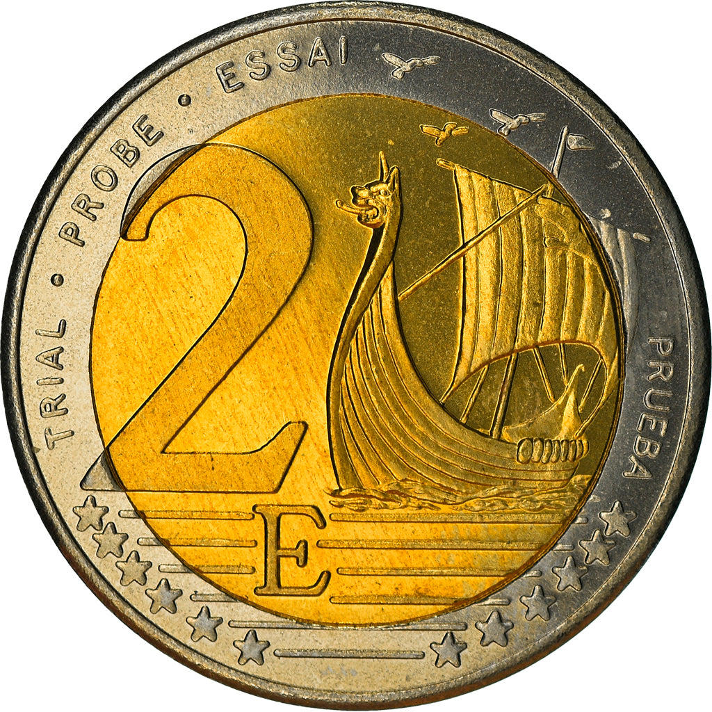 Dänemark, Fantasy euro patterns, 2 Euro, 2002, Proof, STGL, Bi-Metallic
