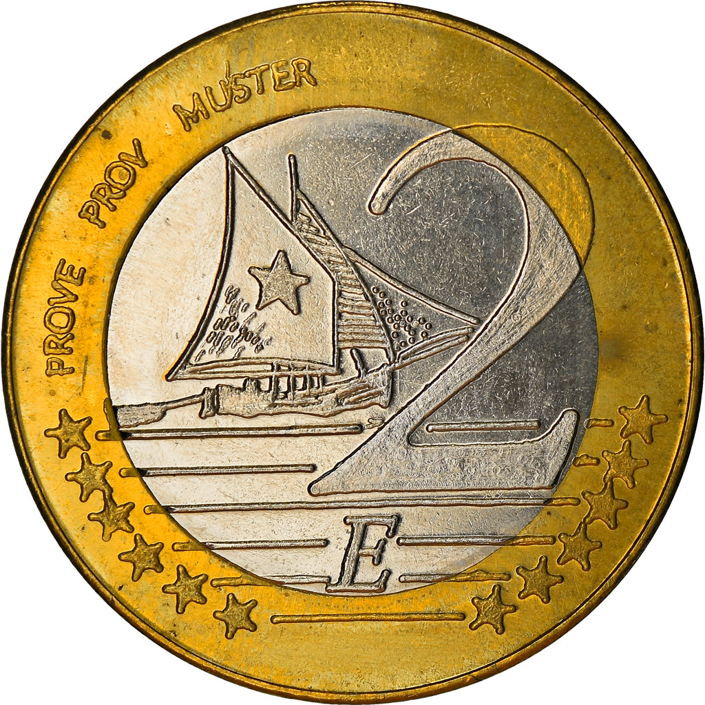 Eslovenia, Fantasy euro patterns, 2 Euro, 2004, Proof, FDC, Bimetálico