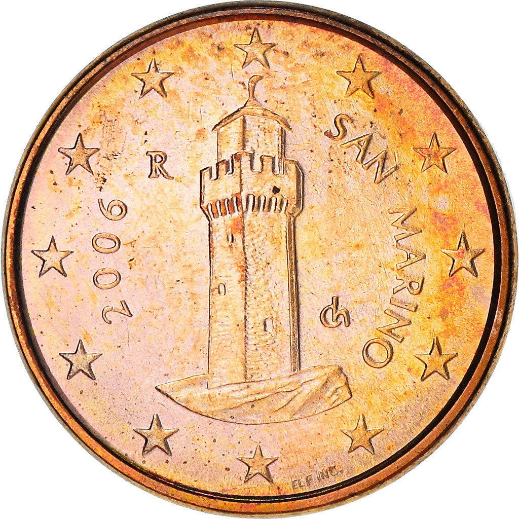 San Marino, Euro Cent, 2006, Rome, MS(60-62), Copper Plated Steel, KM:440