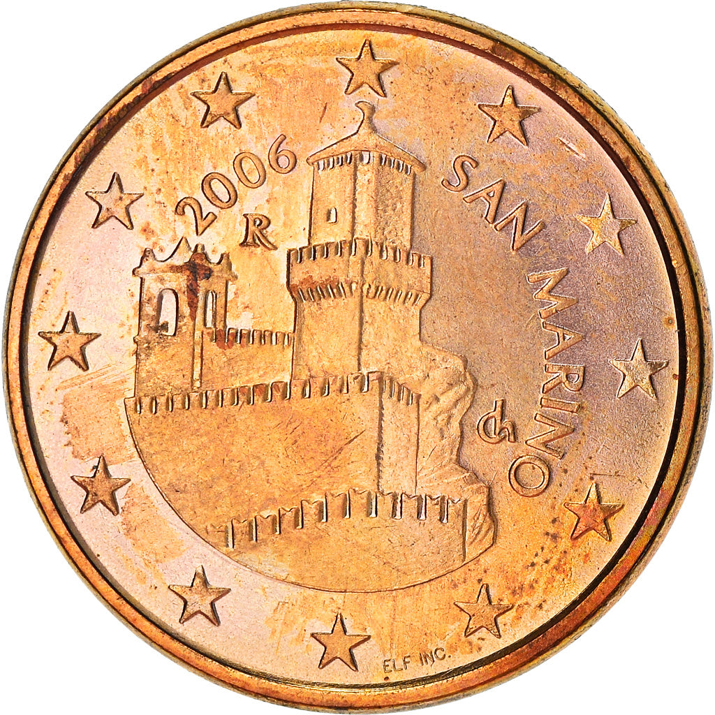 San Marino, 5 Euro Cent, 2006, Rome, EBC+, Cobre chapado en acero, KM:442