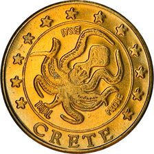 Crete, Fantasy euro patterns, 10 Euro Cent, 2004, Proof, MS(65-70), Brass