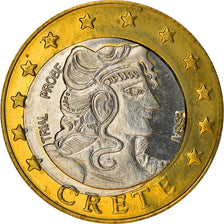 Crete, Fantasy euro patterns, 2 Euro, 2004, Proof, MS(65-70), Bi-Metallic