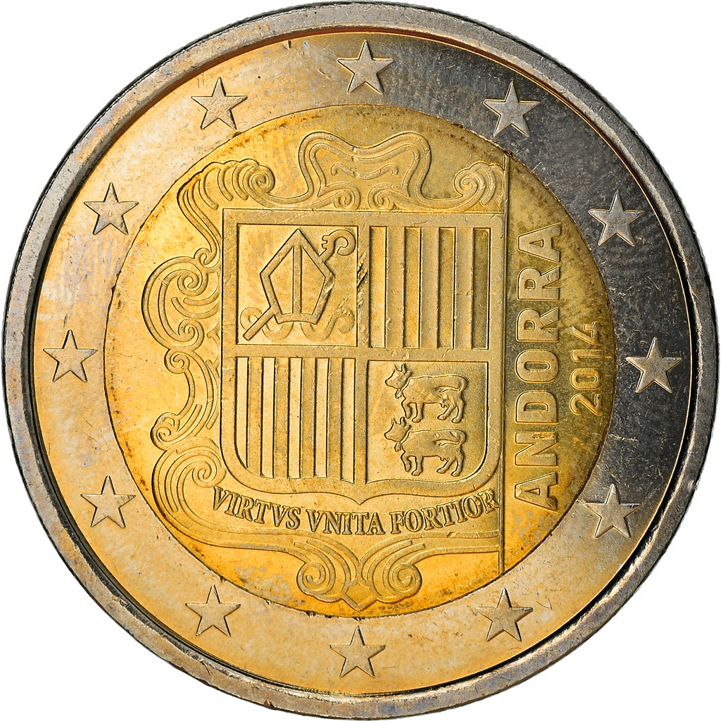 Andorra, 2 Euro, 2014, UNZ, Bi-Metallic, KM:New