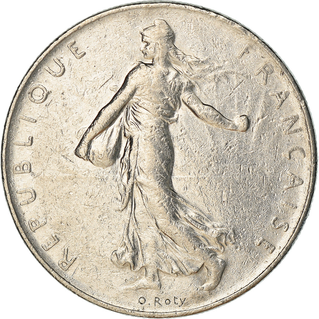 Moeda, França, Semeuse, Franc, 1974, Paris, AU(50-53), Níquel, KM:925.1