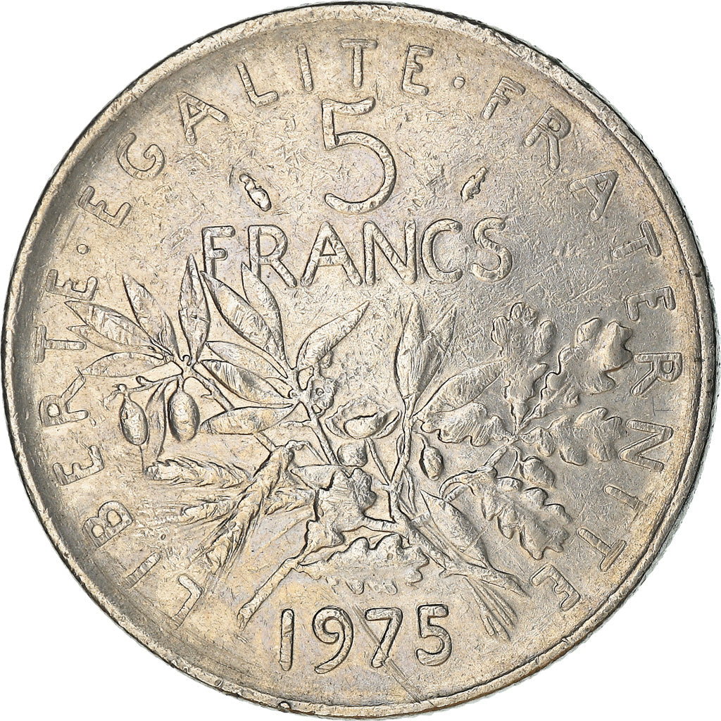 Coin, France, Semeuse, 5 Francs, 1975, Paris, EF(40-45), Nickel Clad