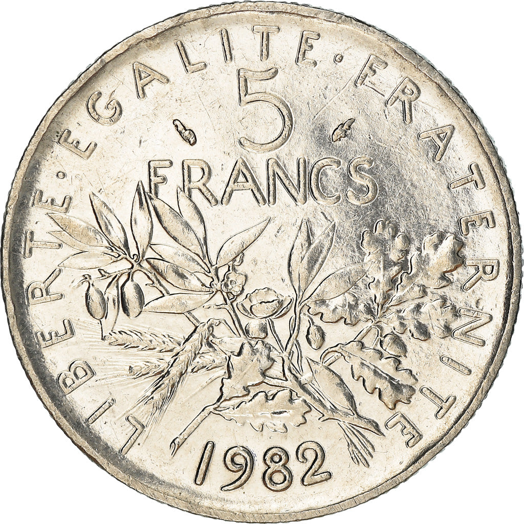 Coin, France, Semeuse, 5 Francs, 1982, Paris, MS(60-62), Nickel Clad
