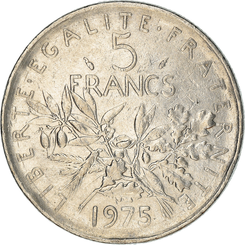 Monnaie, France, Semeuse, 5 Francs, 1975, Paris, TTB, Nickel Clad Copper-Nickel