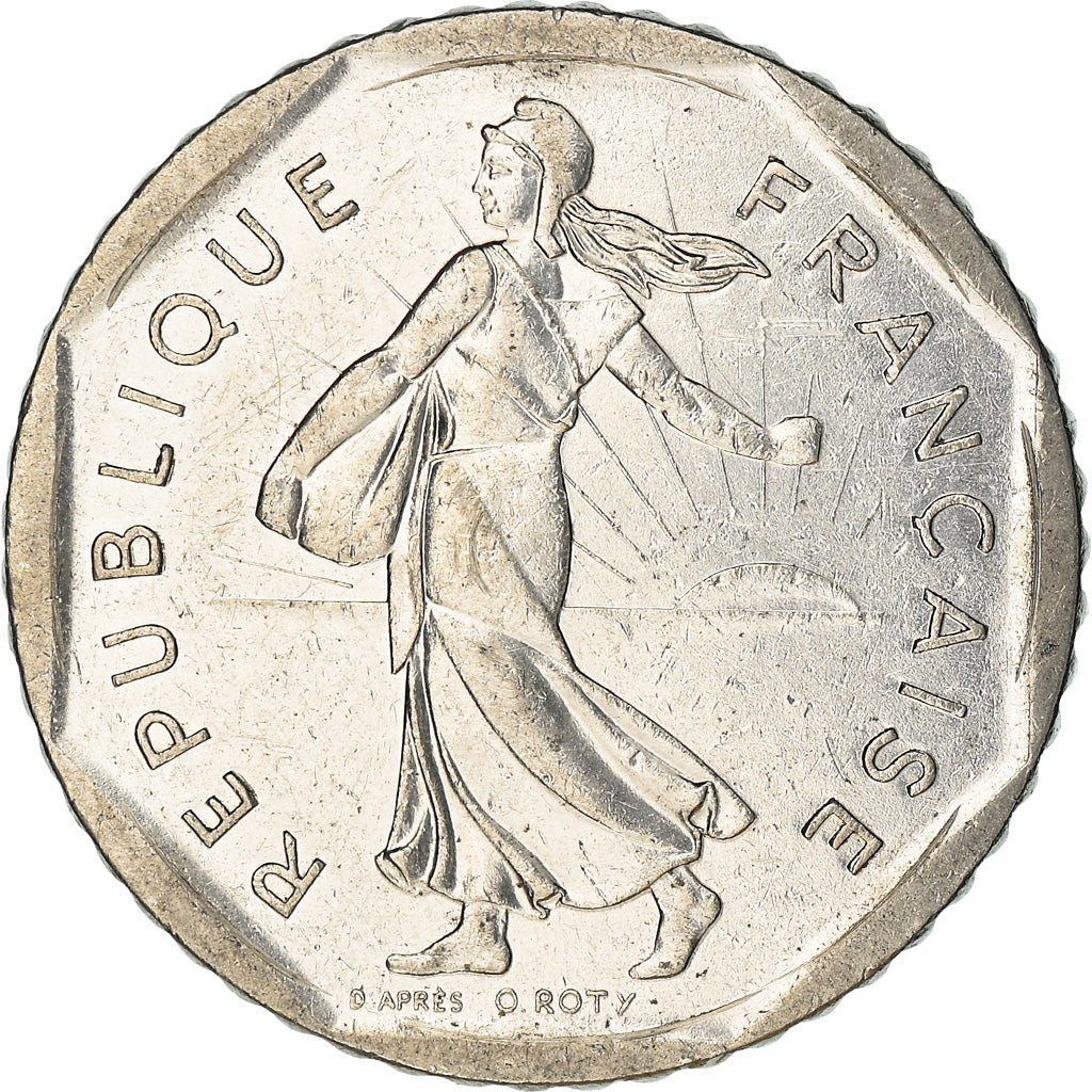 Münze, Frankreich, Semeuse, 2 Francs, 1989, VZ, Nickel, KM:942.1, Gadoury:547