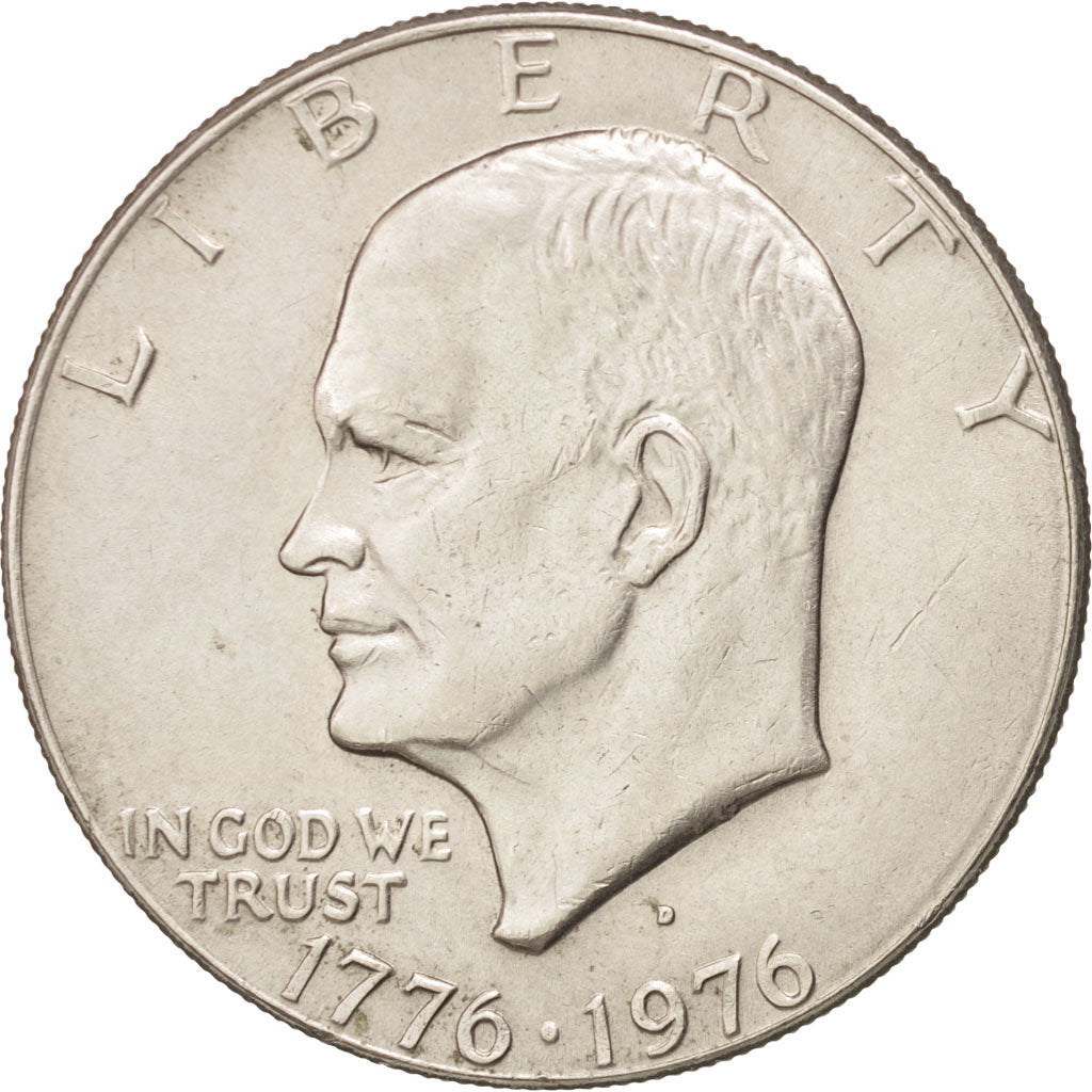 UNITED STATES, Eisenhower Dollar, Dollar, 1976, U.S. Mint, KM #206, AU(55-58),..