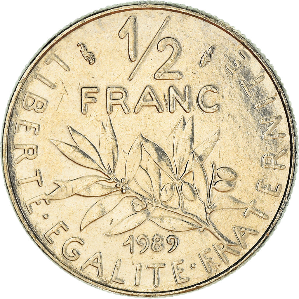Coin, France, Semeuse, 1/2 Franc, 1989, Paris, MS(65-70), Nickel, KM:931.1
