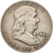 UNITED STATES, Franklin Half Dollar, Half Dollar, 1958, U.S. Mint, KM #199,...