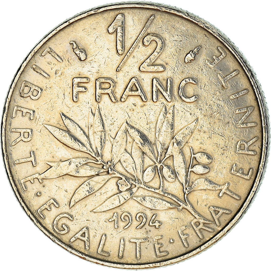 Münze, Frankreich, Semeuse, 1/2 Franc, 1994, Paris, SS+, Nickel, KM:931.1