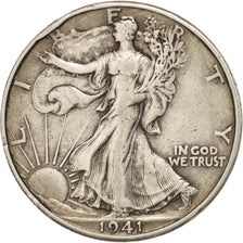 UNITED STATES, Walking Liberty Half Dollar, Half Dollar, 1941, U.S. Mint, KM...