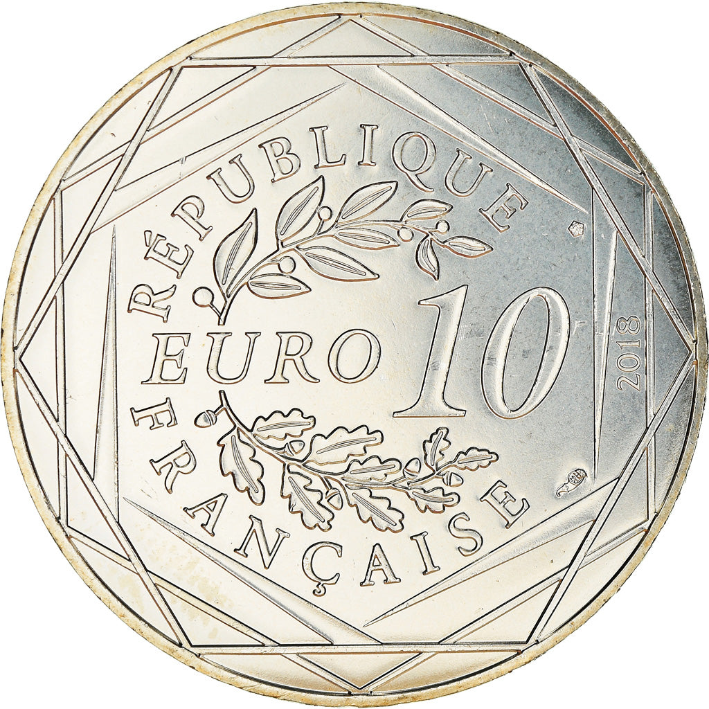 Francia, Monnaie de Paris, 10 Euro, Mickey (Biarritz), 2018, Paris, FDC, Argento