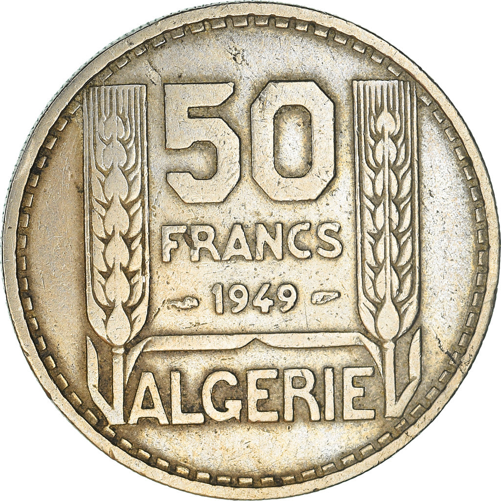 Coin, Algeria, 50 Francs, 1949, Paris, VF(30-35), Copper-nickel, KM:92