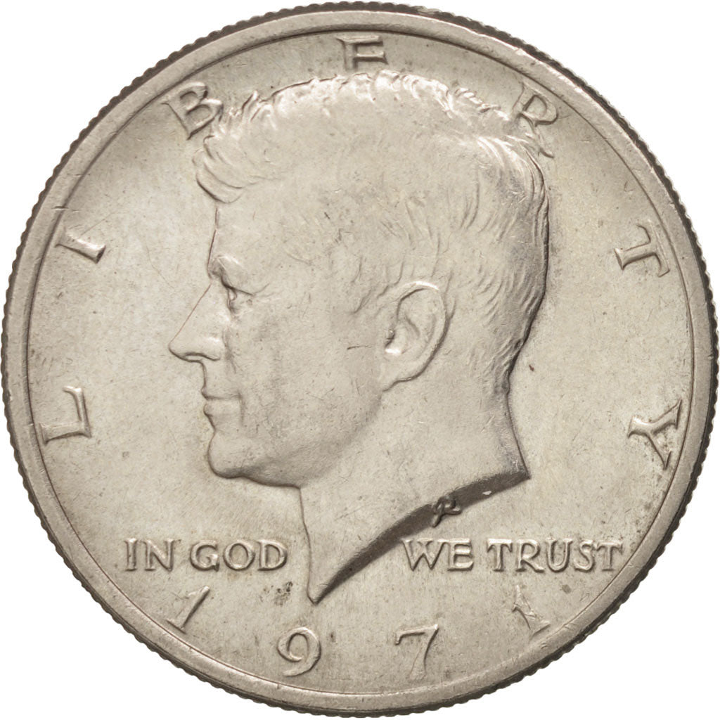 Coin, United States, Kennedy Half Dollar, Half Dollar, 1971, U.S. Mint