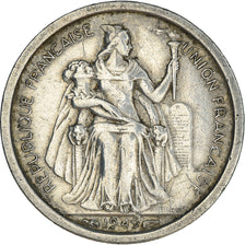 Coin, FRENCH OCEANIA, Franc, 1949, EF(40-45), Aluminum, KM:2