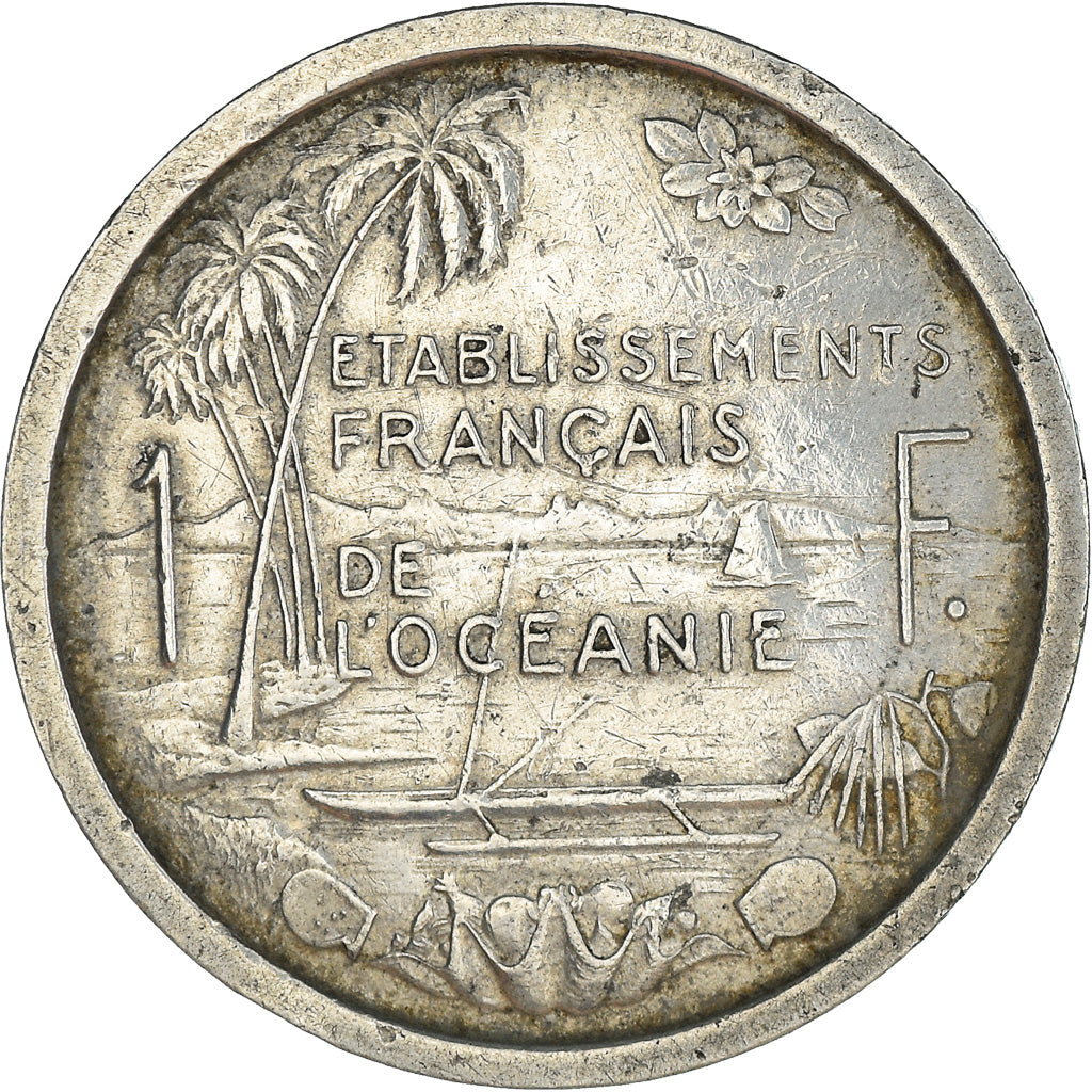 Coin, FRENCH OCEANIA, Franc, 1949, EF(40-45), Aluminum, KM:2