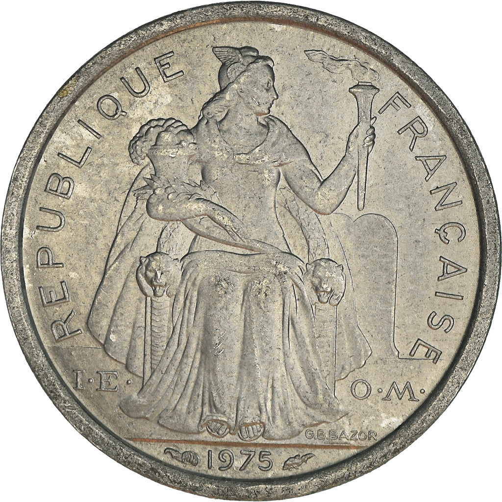 Monnaie, French Polynesia, Franc, 1975, Paris, TTB+, Aluminium, KM:11