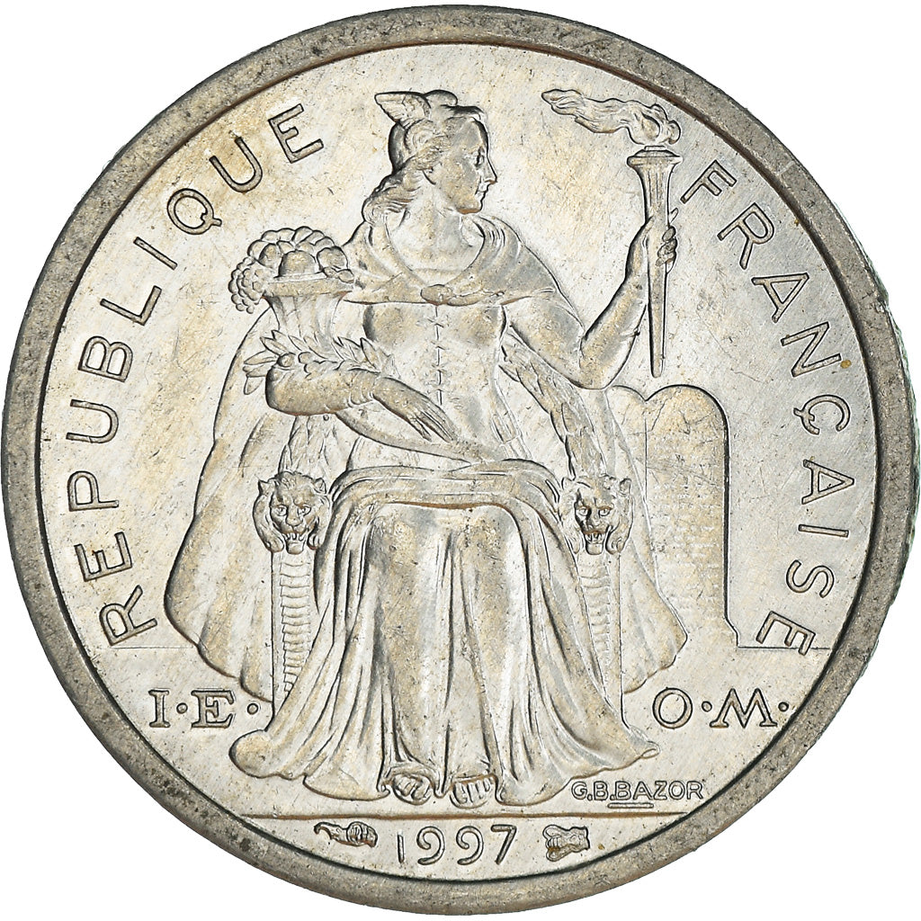 Coin, New Caledonia, Franc, 1997, Paris, MS(60-62), Aluminum, KM:10