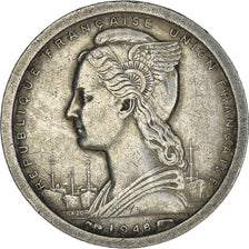 Moneta, Africa equatoriale francese, Franc, 1948, Paris, BB+, Rame-nichel