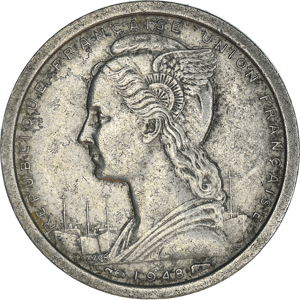 Coin, Togo, Franc, 1948, Paris, EF(40-45), Aluminum, KM:4