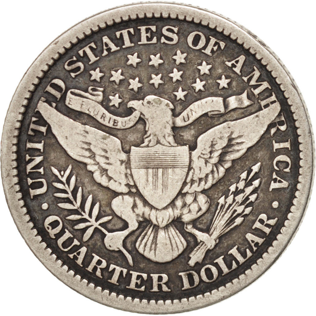 Coin, United States, Barber Quarter, Quarter, 1894, U.S. Mint, Philadelphia