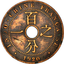Moneta, INDOCINA FRANCESE, Cent, 1920, Paris, MB+, Bronzo, KM:12.1