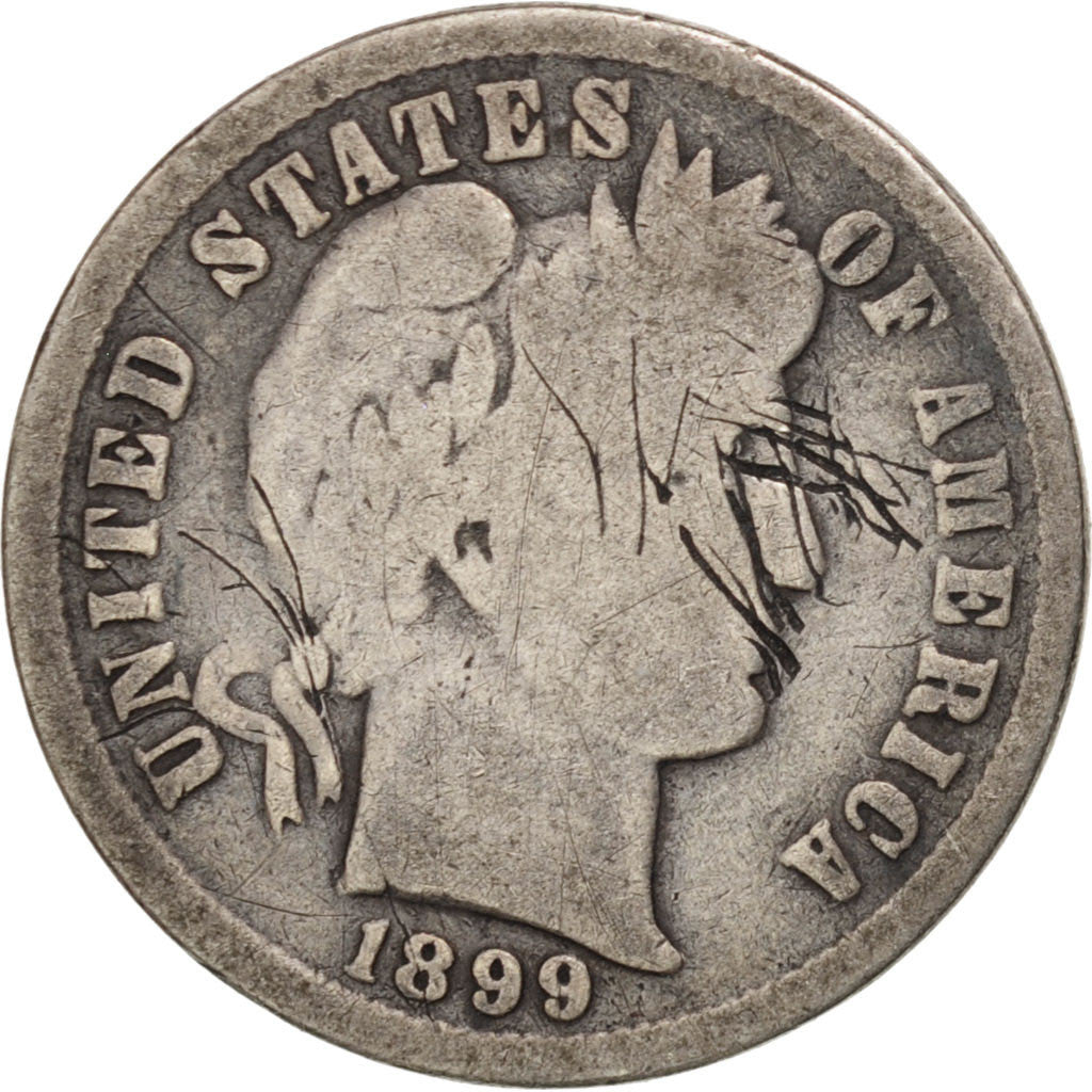 Moneda, Estados Unidos, Barber Dime, Dime, 1899, U.S. Mint, Philadelphia, BC