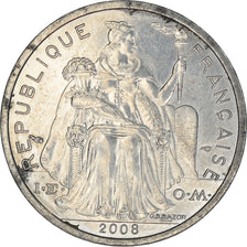 Münze, Neukaledonien, 2 Francs, 2008, Paris, SS+, Aluminium, KM:14