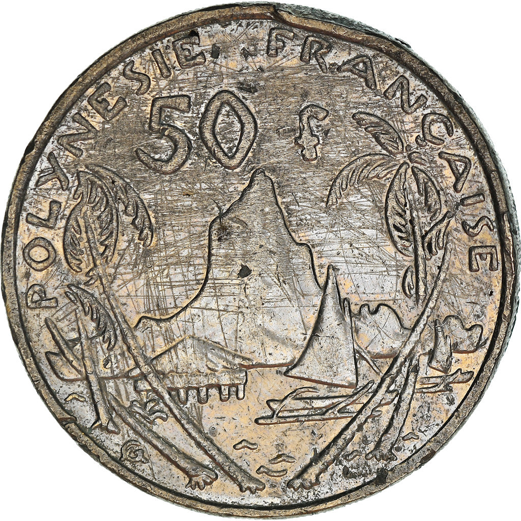 Coin, French Polynesia, 50 Francs, 2008, Paris, VF(20-25), Copper-nickel, KM:13a
