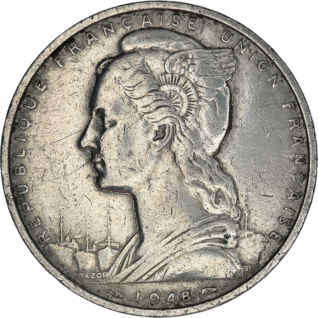 Monnaie, Côte française des Somalis, 5 Francs, 1948, Paris, TTB, Aluminium