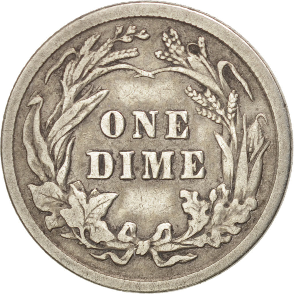 UNITED STATES, Barber Dime, Dime, 1911, U.S. Mint, KM #113, VF(20-25), Silver,..