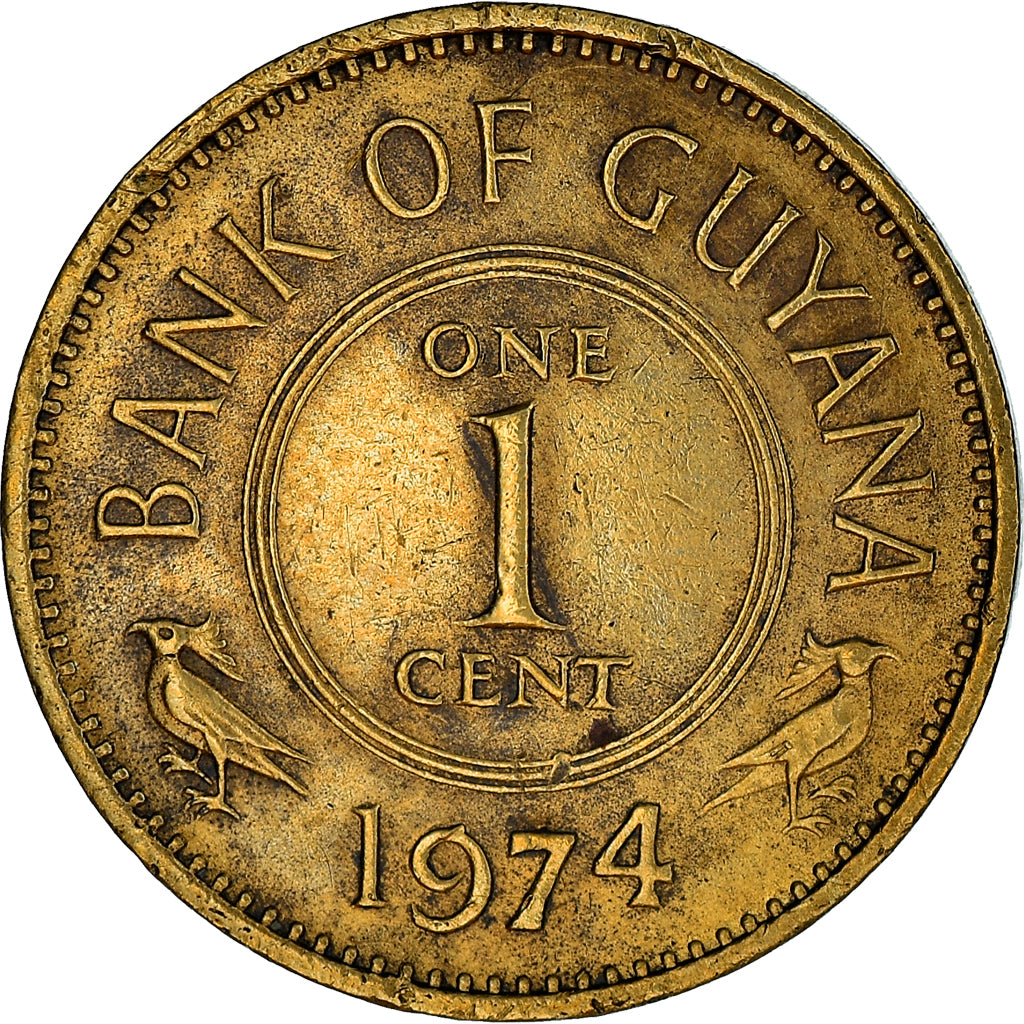 Coin, Guyana, Cent, 1974, EF(40-45), Nickel-brass, KM:31