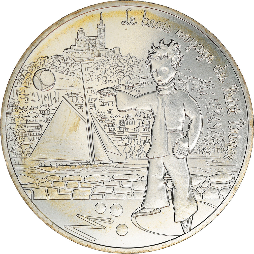 France, 10 Euro, Petit prince à la pétanque, 2016, Paris, FDC, Argent