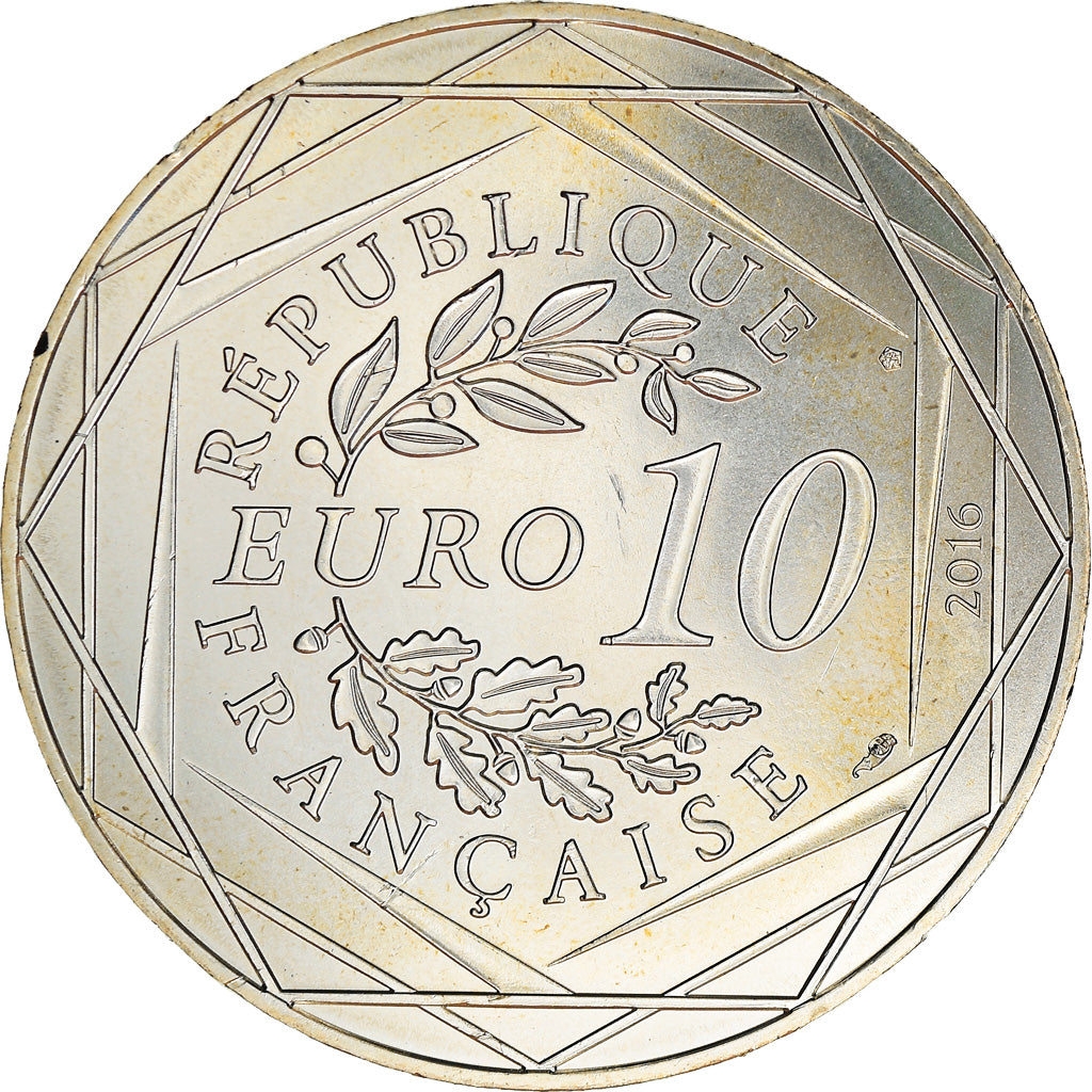 France, 10 Euro, Petit prince et les peintres, 2016, Paris, MS(65-70), Silver