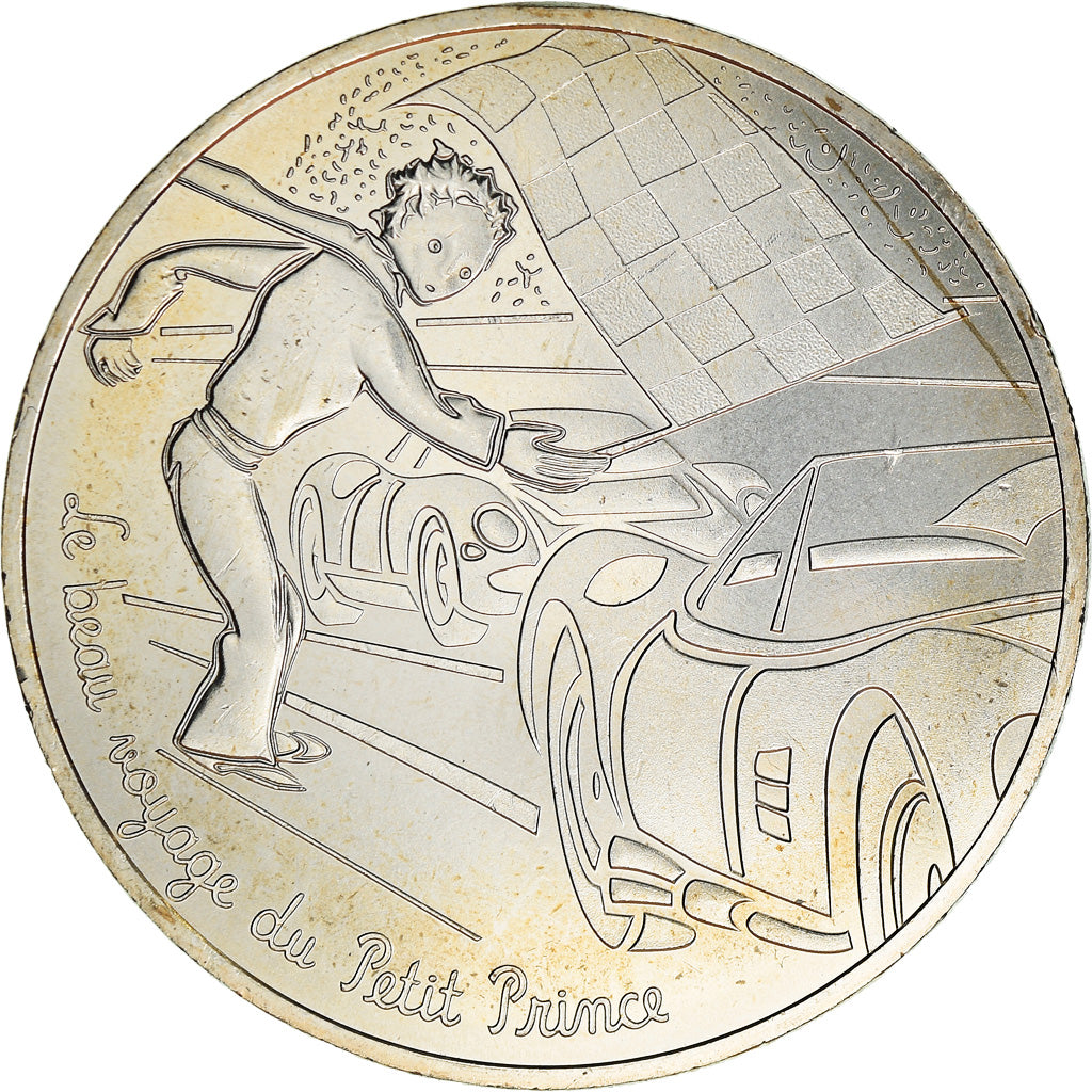 France, 10 Euro, Petit prince aux courses de voiture, 2016, Paris, FDC, Argent