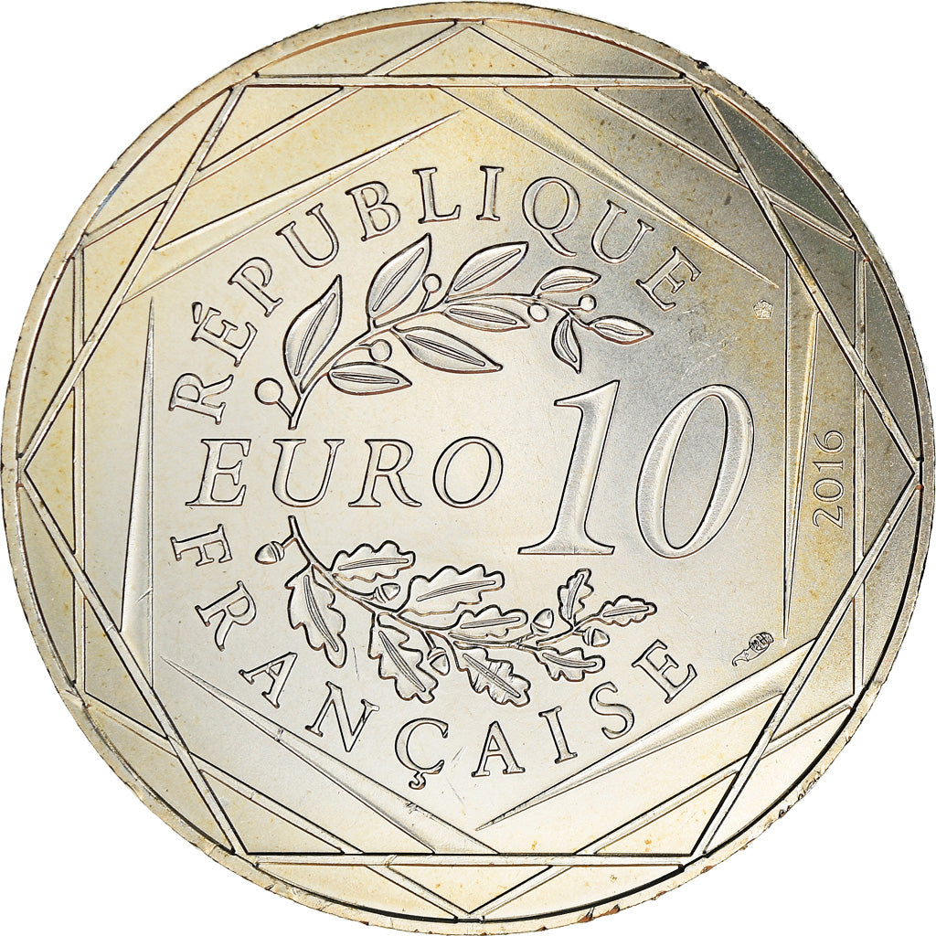 France, 10 Euro, Petit prince aux courses de voiture, 2016, Paris, FDC, Argent