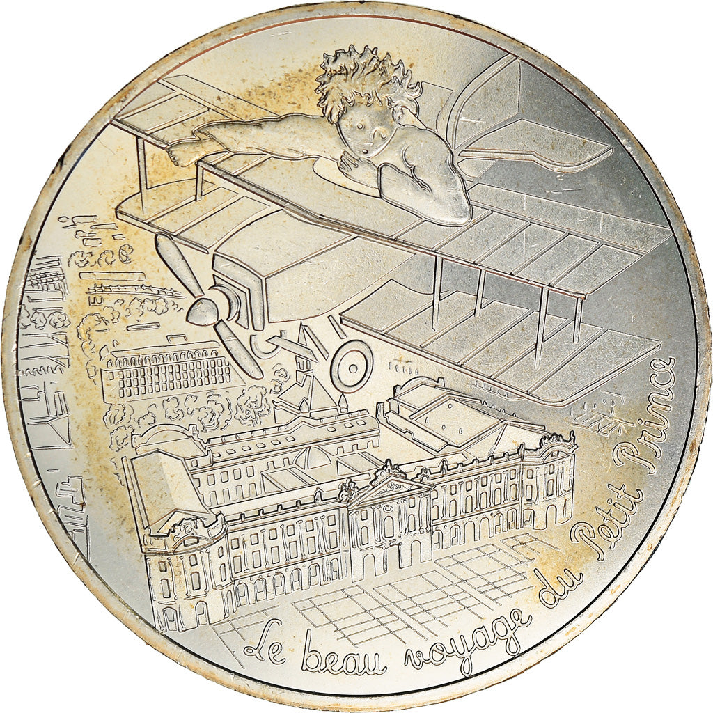 Francia, 10 Euro, Petit prince en avion, 2016, Paris, FDC, Argento