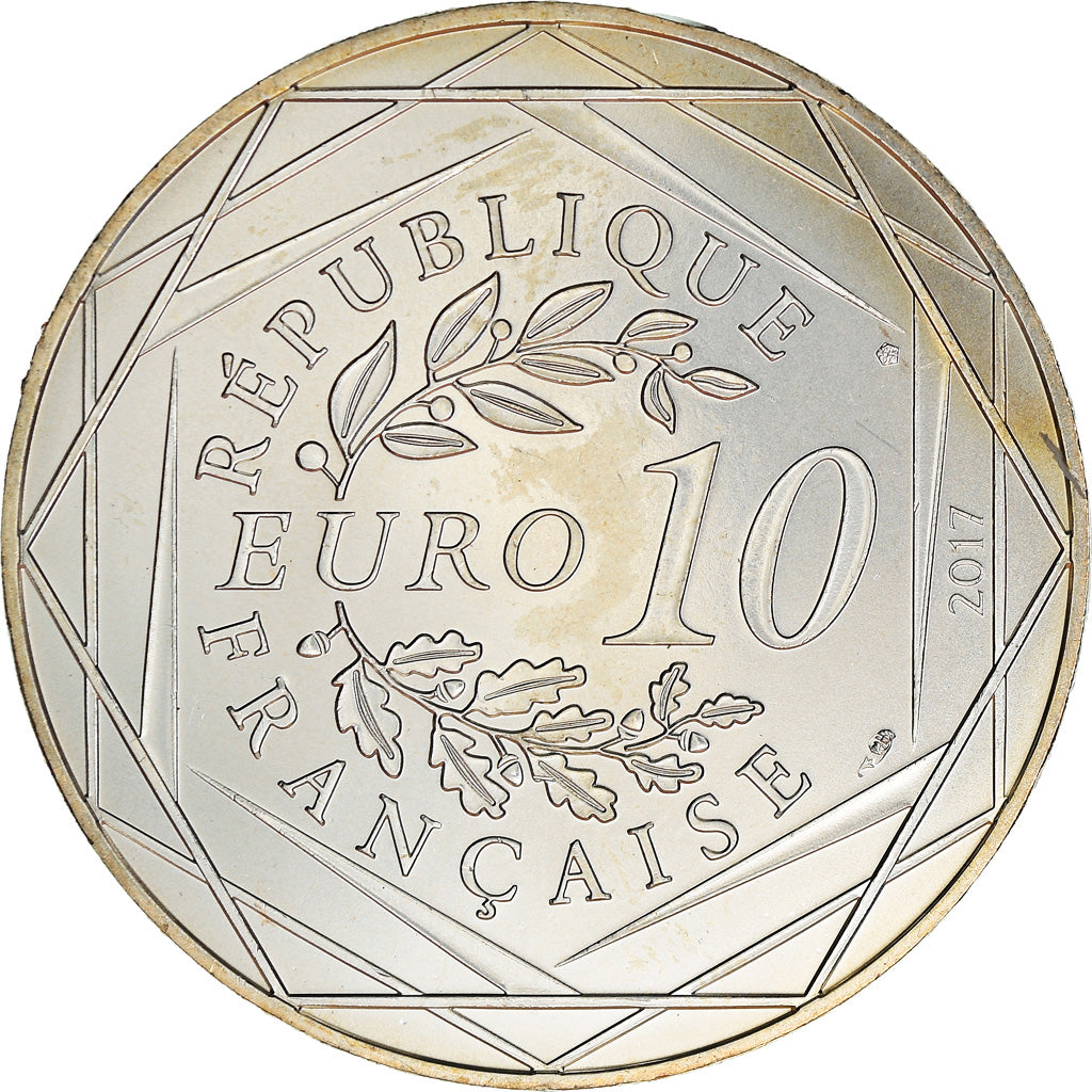 France, 10 Euro, Jean Paul Gaultier, 2017, 9, MS(65-70), Silver