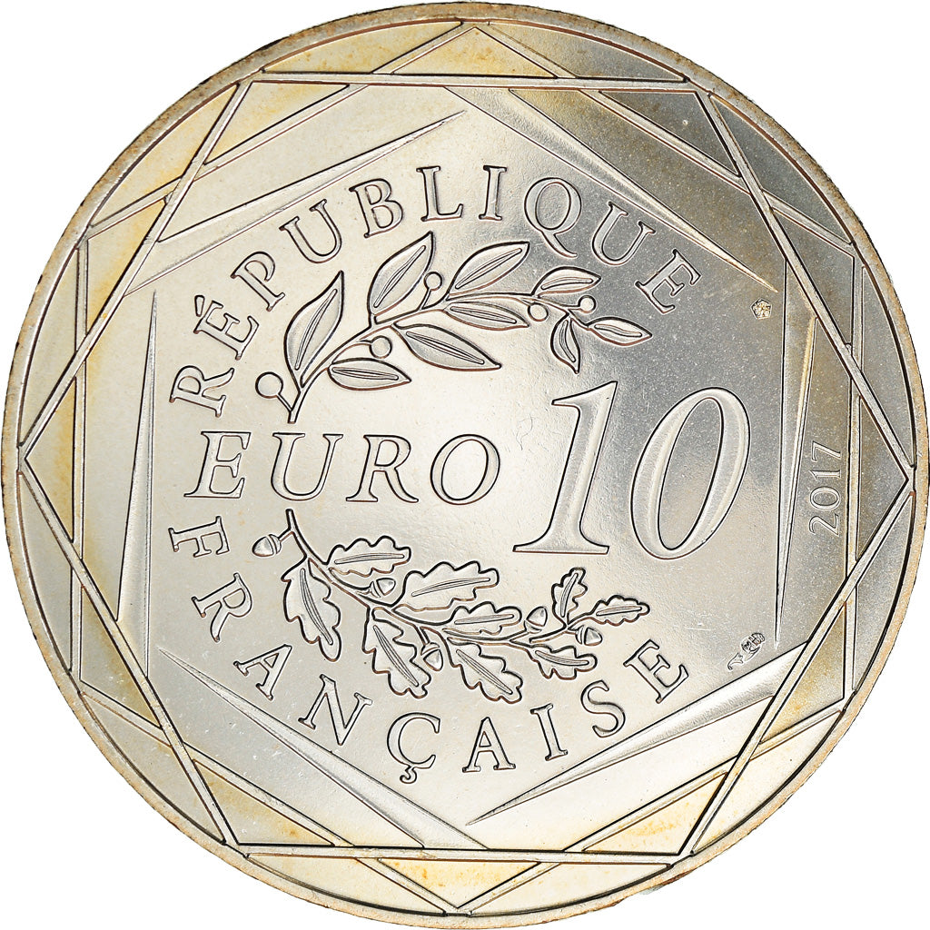 France, 10 Euro, Jean Paul Gaultier, 2017, 12, MS(65-70), Silver
