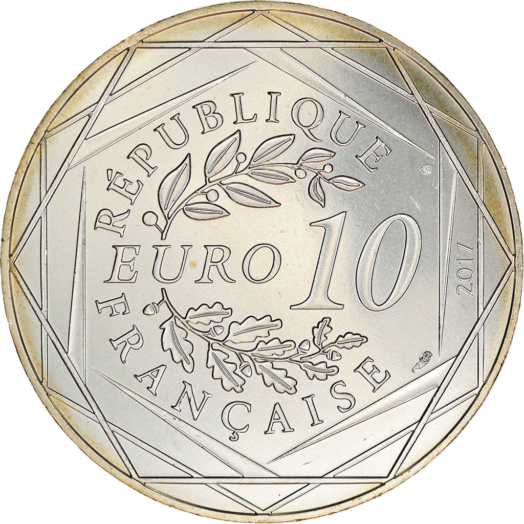 France, 10 Euro, Jean Paul Gaultier, 2017, 11, MS(65-70), Silver