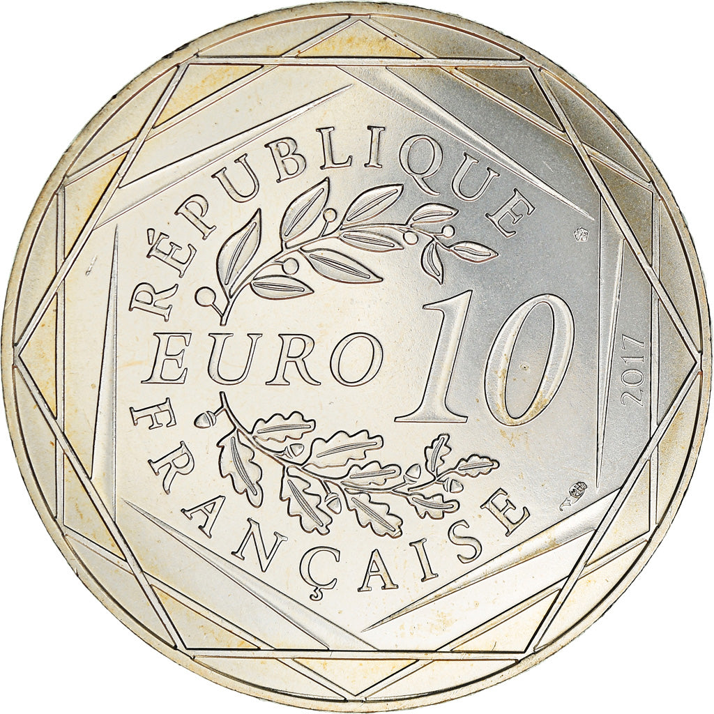 France, 10 Euro, Jean Paul Gaultier, 2017, 7, MS(65-70), Silver