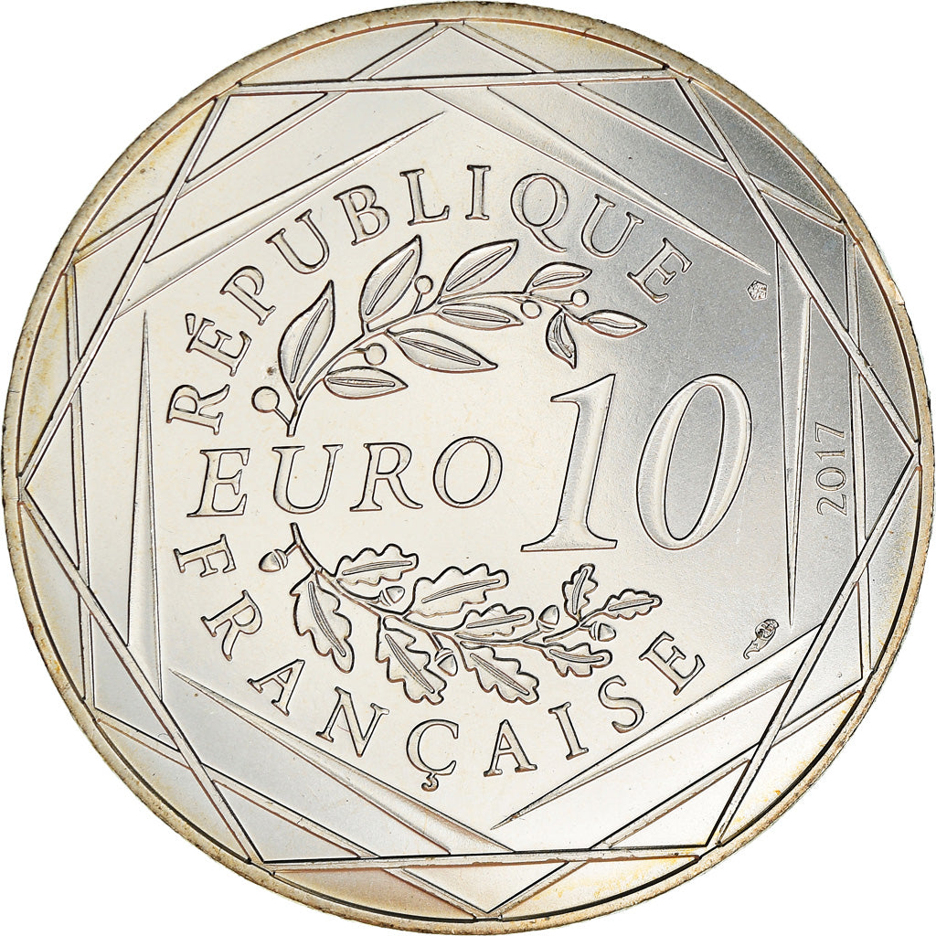 France, 10 Euro, Jean Paul Gaultier, 2017, 5, MS(65-70), Silver
