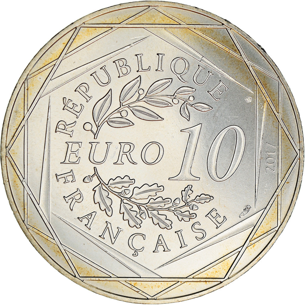 France, 10 Euro, Jean Paul Gaultier, 2017, 8, MS(65-70), Silver